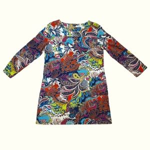 3/4 sleeve colorful dress